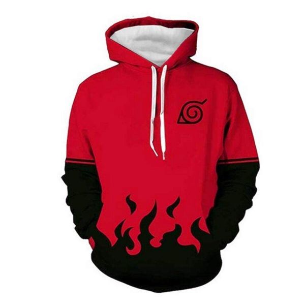 

winter anime naruto 3d print hoodies men women fashion hip hop harajuku new naruto men's hoodie sweatshirt, Black