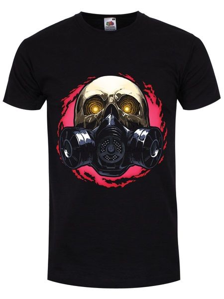 

gas mask skull men black t shirt sport hooded sweatshirt hoodie