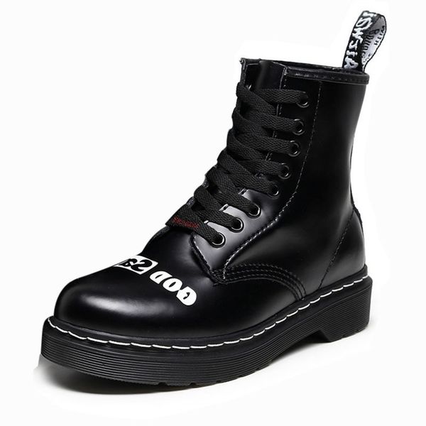 

high with quality leather boots bh51, Black