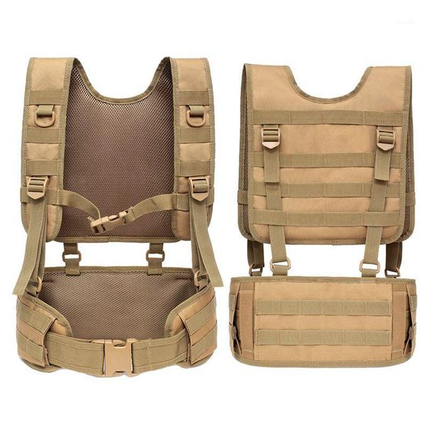 

tactical chest rig hunting vest molle army equipment combat with magazine pouch waist pack1, Camo;black
