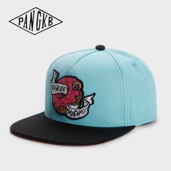 

pangkb brand munchie madness cap sky blue pink novelty hip-hop snapback hat for men women outdoor casual sun baseball cap 201019, Blue;gray