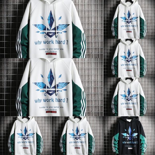 

ioxtt свитер куртка pulloversweater пуловеры универсален осенью новый корейский моды пуловер с капюшоном случайные 2020 рыхлый с длинным рук, Black