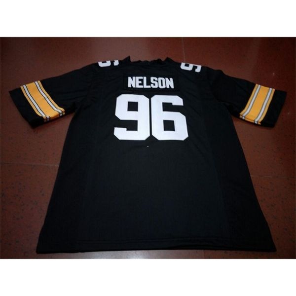 

3740 #96 matt nelson iowa hawkeyes alumni college jersey s-4xlor custom any name or number jersey, Black