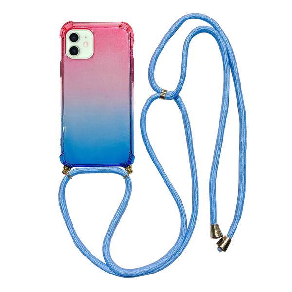 

43fgtpu soft 2020 silicone protective with hanging rope for iphone 12 6.1inch new fashion portable mobile phone case