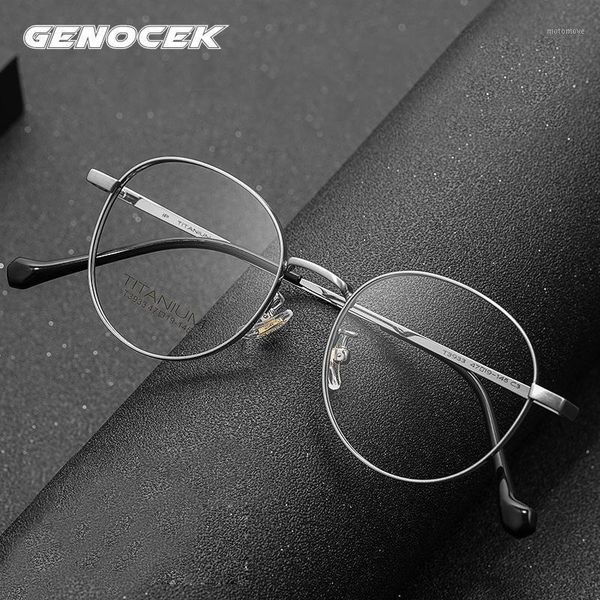 

fashion sunglasses frames 2021 men titanium glasses frame women ultralight round myopia prescription optical eyeglasses eyewear1, Black