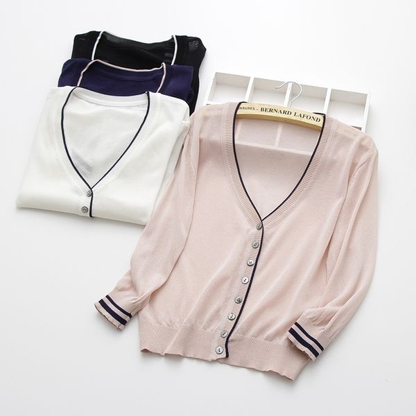 

special price, thin knitted linen sweater, women's cardigan jacket, summer thin sunscreen, short air conditioning shirt. 201202, White;black