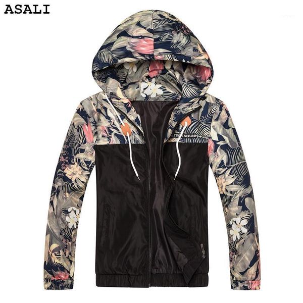 

asali mens spring autumn casual outwear slim fit thin patchwork jacket brand clothing men hooded bomber jacket j501, Black;brown