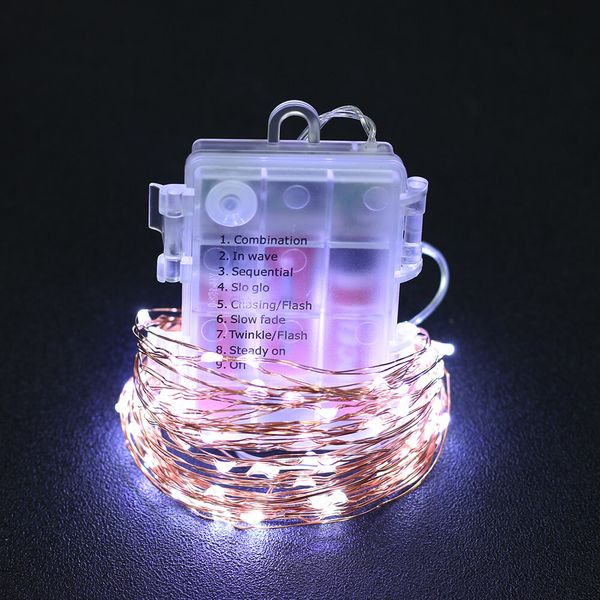 

operated waterproof christmas decoration 8 modes battery string lights with remote control