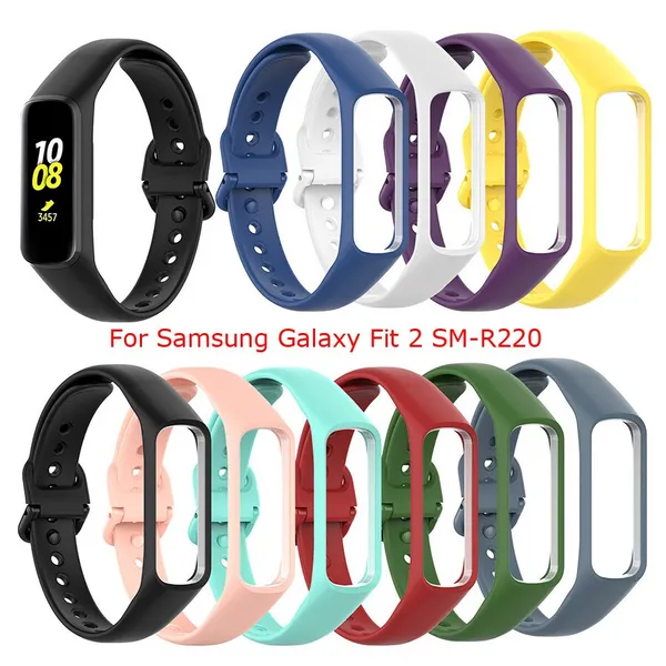 

silicone strap for samsung galaxy fit 2 sm-r220 wristband replacement bracelet for samsung galaxy fit2 r220 watch band accessory