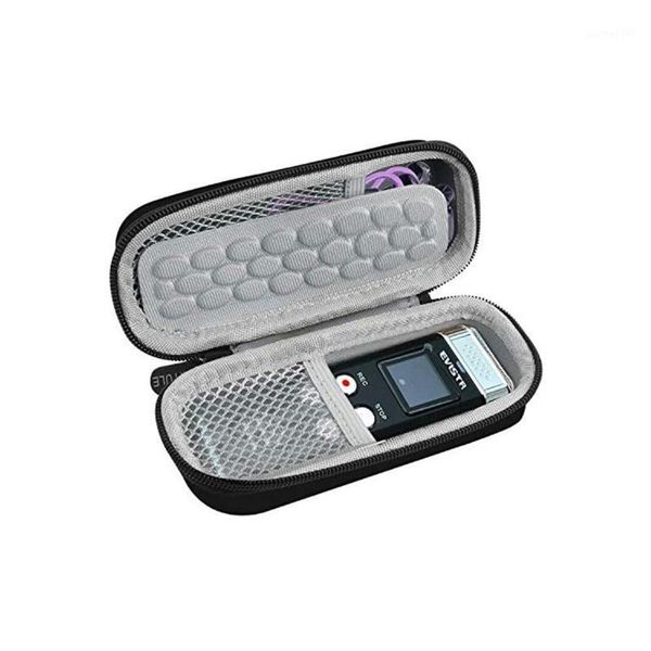 

case compatible for evistr 16gb digital voice recorder travel carrying holder fits usb cable, earphone more accessories1