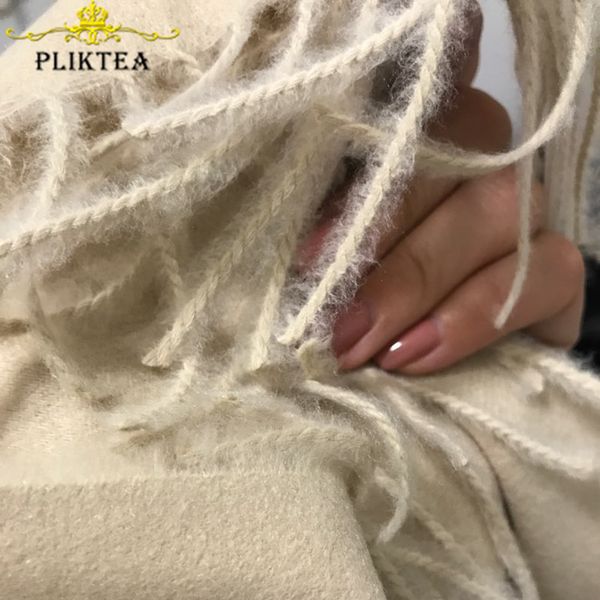

soft cashmere women's winter scarves shawl ladies black scarf khaki female poncho women pashmina wool stole wrap y201007, Blue;gray