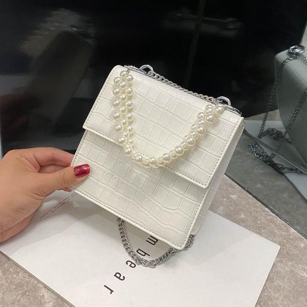

pearl handle pu leather mini crossbody bags for women 2020 sweet chain shoulder handbags female travel cross body bag