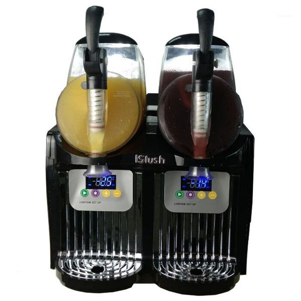 

double tank slush machine 2.5l ice cream maker 300w snow melting machine commercial granita ice slusher1