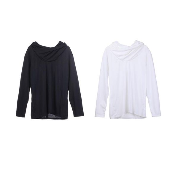 

men's hoodies & sweatshirts slim fit fashion casual solid hoodie long sleeve pullover hip-hop muscle tee 2 color outfit spring, Black