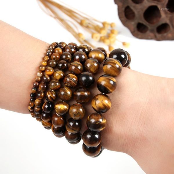 

tiger eye bead bracelet natural stone buddha bracelets bangles buddha bracelet men beads bracelets for women dropshipping1, Golden;silver