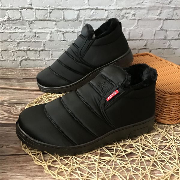 

2020 fashions winter snowboots snowshoes woman flatshoes 2020 leather boots for women shoes 3skk, Black