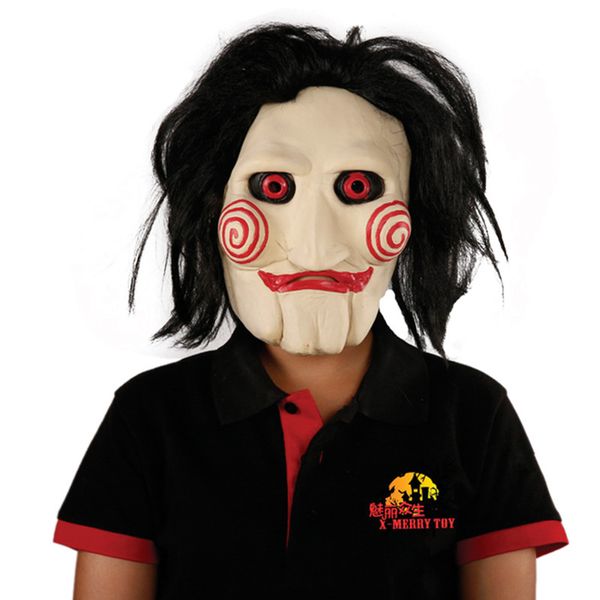 

costume accessories jigsaw killer mask movie saw horror character headgear halloween cosplay makeup party clothing props long and short hair, Silver