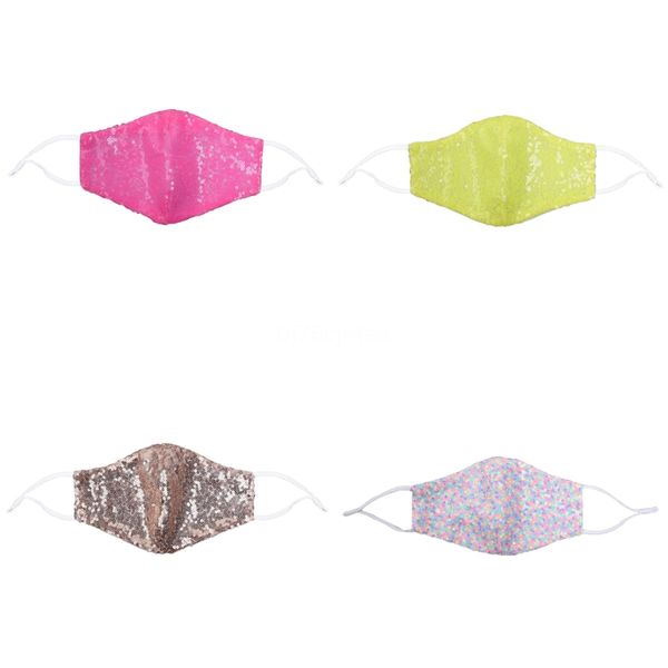 

salon bling paillette designerdust-proof masks bling washable masks lady reusable sponge face sequin protective adjustable mask#820#773 kdsl