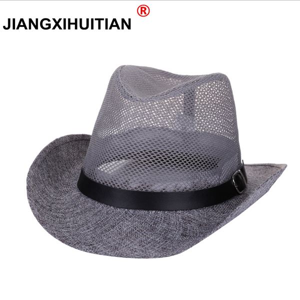 

female hat women's hats for women girls fedora knitted chapeu feminino autumn summer leather buckle sun cap fashion jazz hollow, Blue;gray