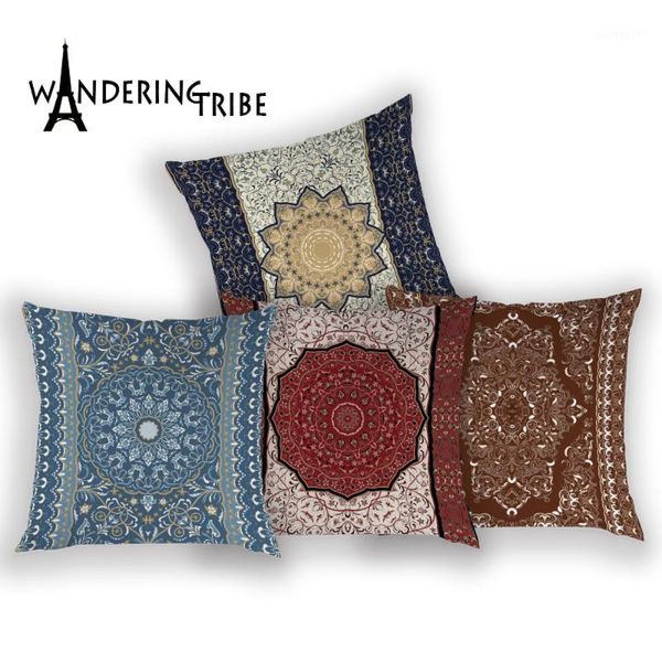 

geometric pillows case flower pattern decoration car cushion cover polyester pillows cases living room cushions covers almofadas1