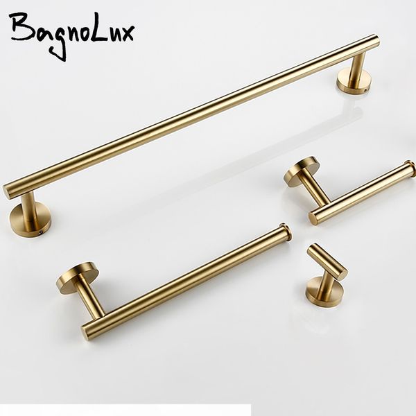 

матовый золото из нержавеющей стали круглые настенные для полотенец бар держатель для туалетной бумаги robe полотенце крючки аксессуары для