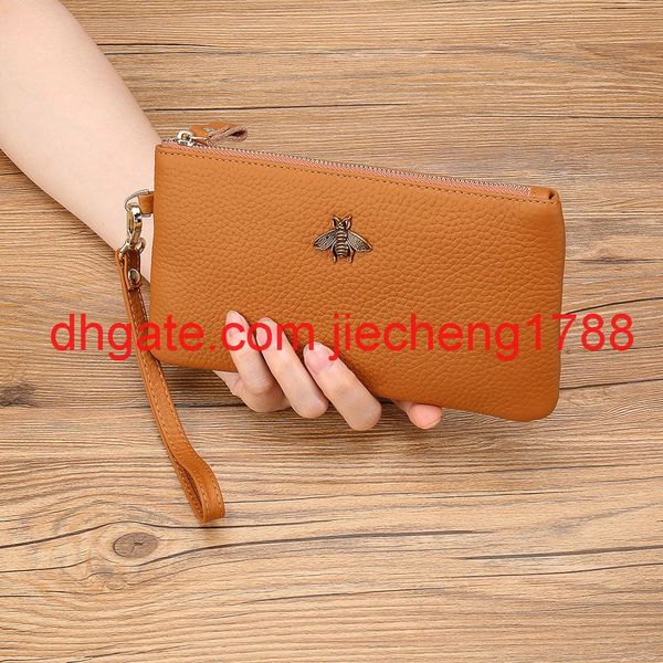 

mobile phone zero wallet women's pocket book 2020 new leather fashion korean version simple small hand wrist bag, Red;black