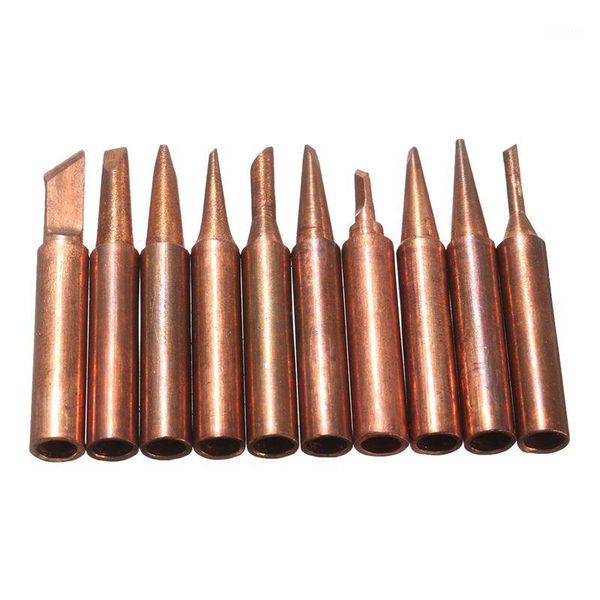 

10 pure copper soldering solder iron tip for 900m series 852d iron air gun1