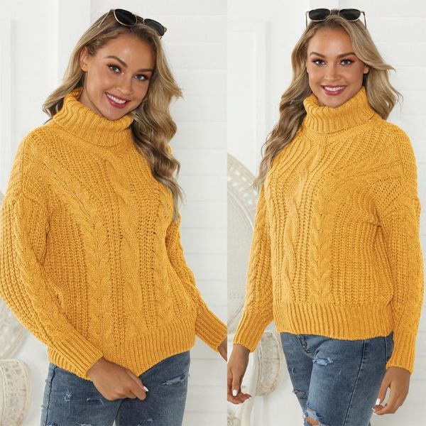 

women's sweaters women autumn winter long sleeve turtleneck sweater crochet knitted loose 1, White;black