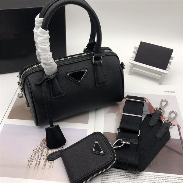 

poston 1bb8462 3pcs in one sold women crossbody bags cowhide leather nylon designer handbags purses tote clutch shoulder bags