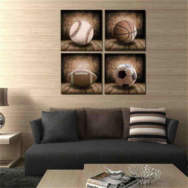 

paintings kids room sports canvas posters basketball american football baseball soccer baby nursery wall decor boys gift themed drop ship