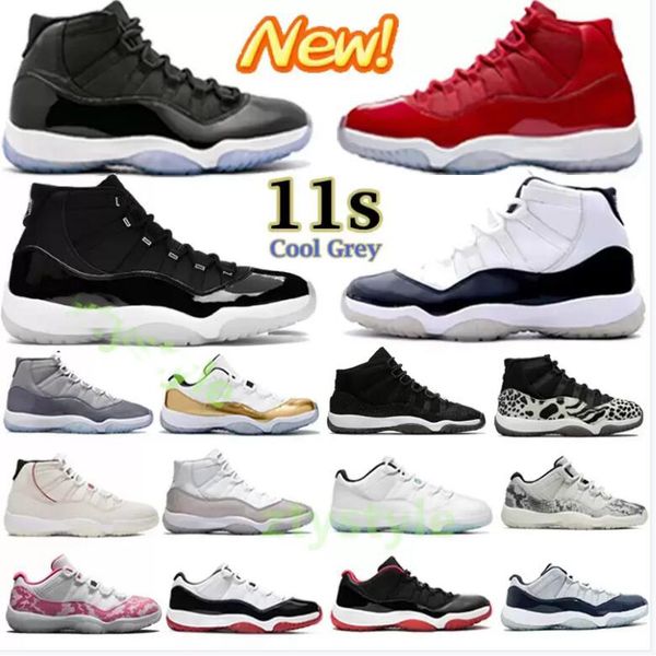 

cool grey 11 11s mens basketball shoes 25th anniversary low legend university blue white bred concord cap and gown men women sneakers traine
