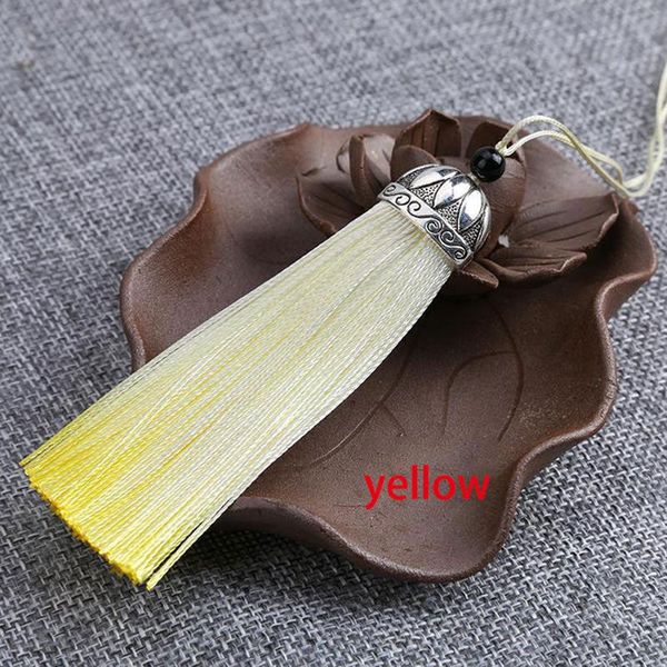 

12pcs lot 8cm gradient color tassels silk fringe sewing bangs tassel trim decorative key tassels for curtains home decoration h jllytx