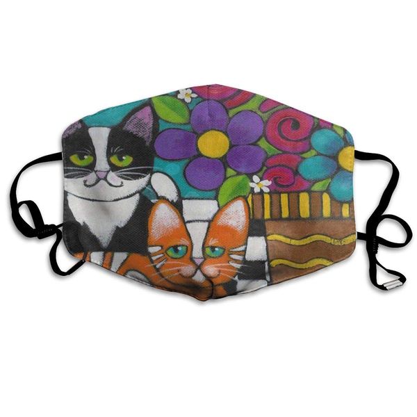 

dustproof washable reusable hipster cat kitten floral mouth cover mask protective warm windproof mask