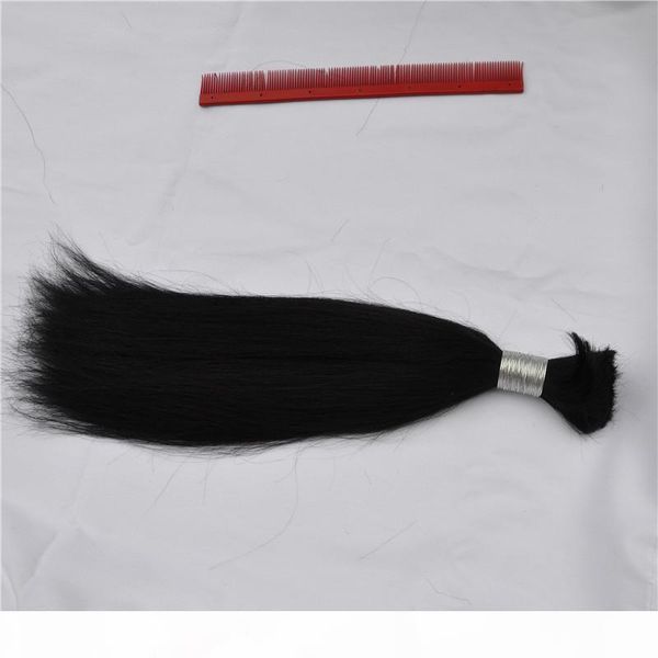 

straight wave 100% virgin human hair bulk natural color & 400g lot for braiding natural black color virgin remy hair no weft
