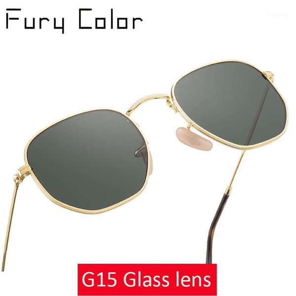 

flat glass lens fashion sunglasses retro round hexagonal sun glasses women men eyewear shades gafas1, White;black
