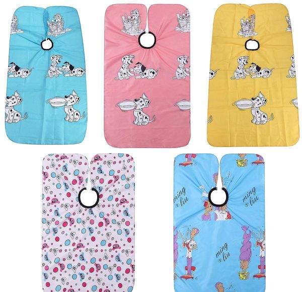 

beauty & health children cartoon hairdressing waterproof cloth kids hair cutting dyeing barber apron wraps cloth pro wmtmxo rimmer