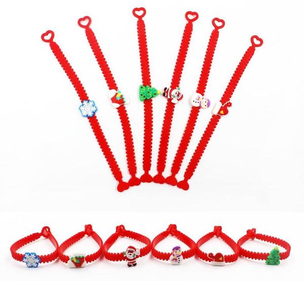 

new red christmas style rubber bracelet wristband bangle birthday party home jewelry gift ing, Black