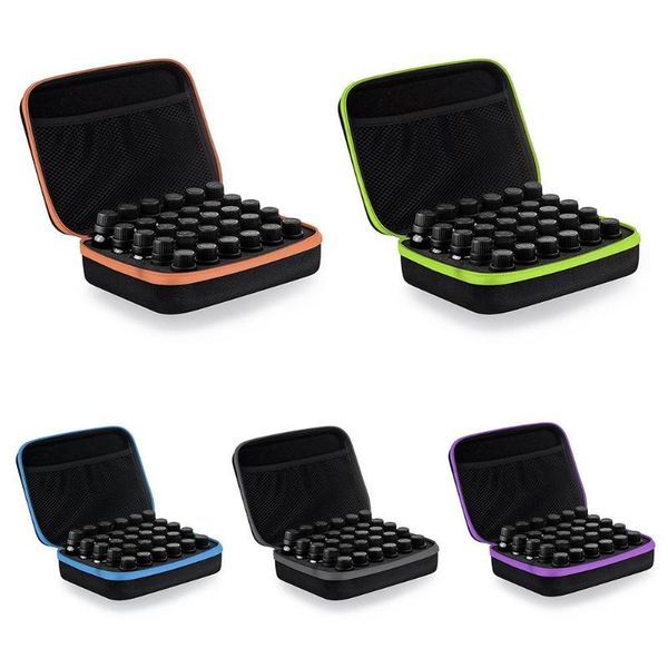 

30 slots storage case portable essential oil box container -proof travel carrying case organizer for women 5ml 10ml 15ml