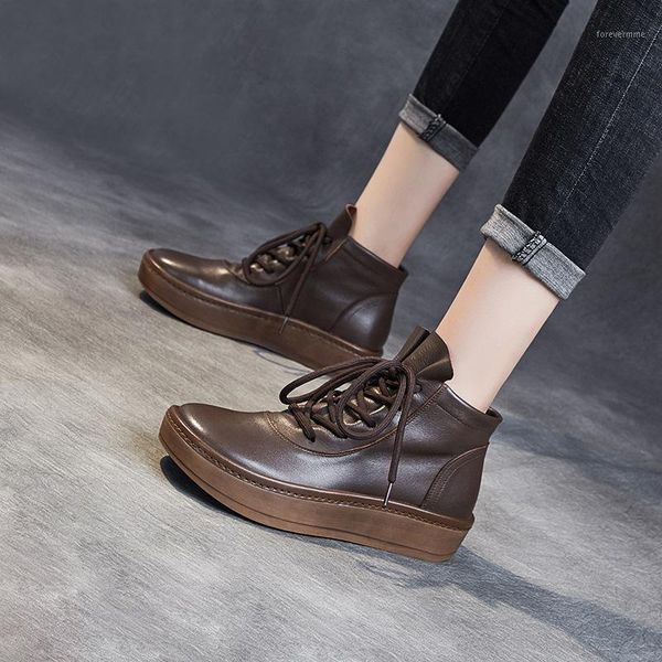 

boots women leather wedge heels ankle autumn shoes black casual riding genuine for1