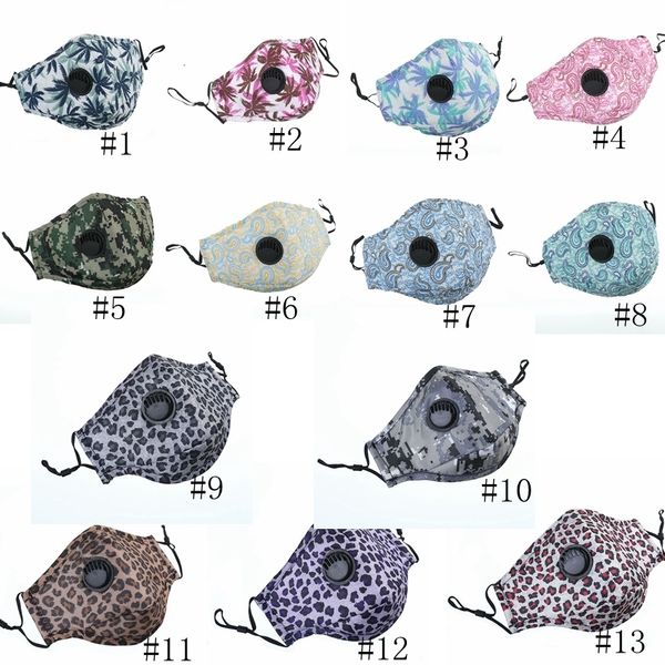 

with pocket cotton face breathing 13styles filter valve floral camo print mouth anti dust haze masks protective mask gga3419in stock124455