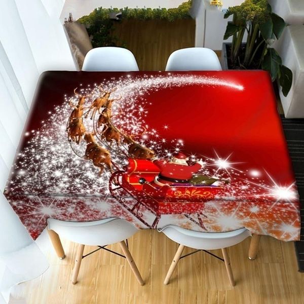 

christmas tablecloth elk snowman tree table kitchen home decor rectangle party christmas interior design holiday decoration