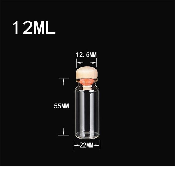 

transparent glass jars with hardwood 12ml empty glass bottles jars containers for gift jewelry packagin bbyrvy