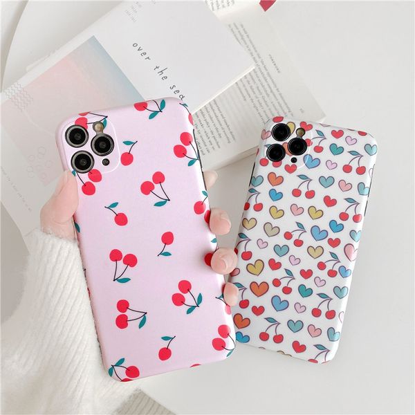 

vipsoft tpu силиконовая резина телефон чехол для iphone 7 8 plus x xs 12 11 pro max xr se2020 розовый вишни вишня случаи funda capa