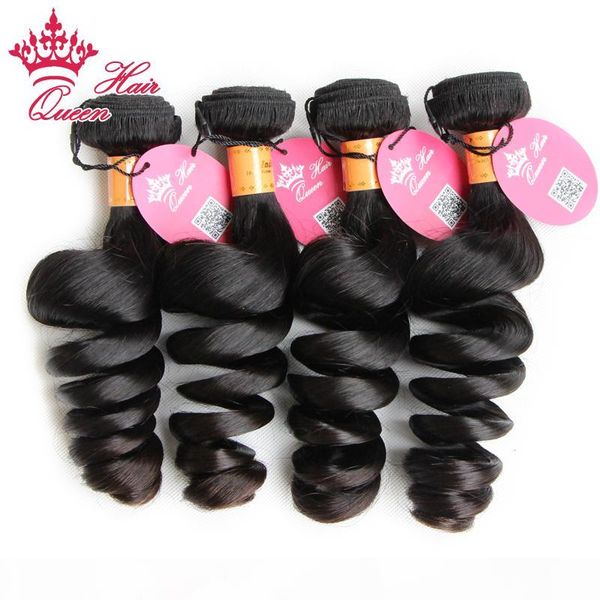 

queen hair virgin indian hair loose wave machine weft 4pcs lot dhl 8"-28" available price dhl ing, Black