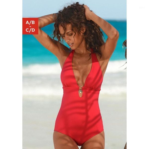 

retro one piece swimsuit women swimwear vintage deep v monokini bodysuit solid bath suit push up beachwear with accessories1, White;black
