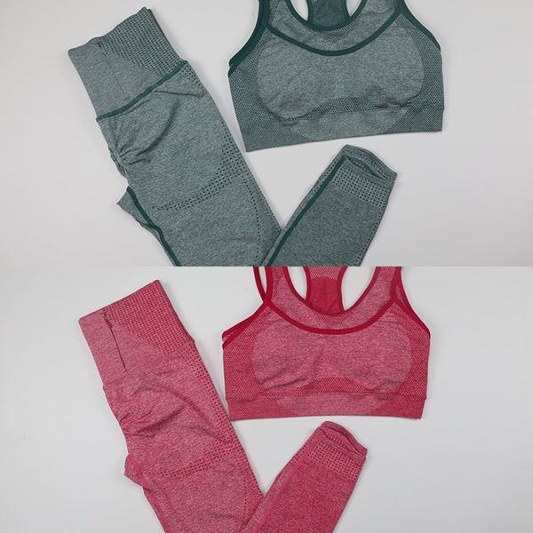 

2 piece yoga sets women gym clothes fitness high waist seamless leggings+push up sport bra female sportswear workout set c0122, Black;white