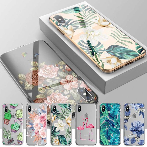 

bgrfown vip soft silicone cover, vip soft silicone cover 11, 7, 8, 6, 6s, plus, 5, 5s, se, retro, with leav and flowers, xr, x, xs, maxswza