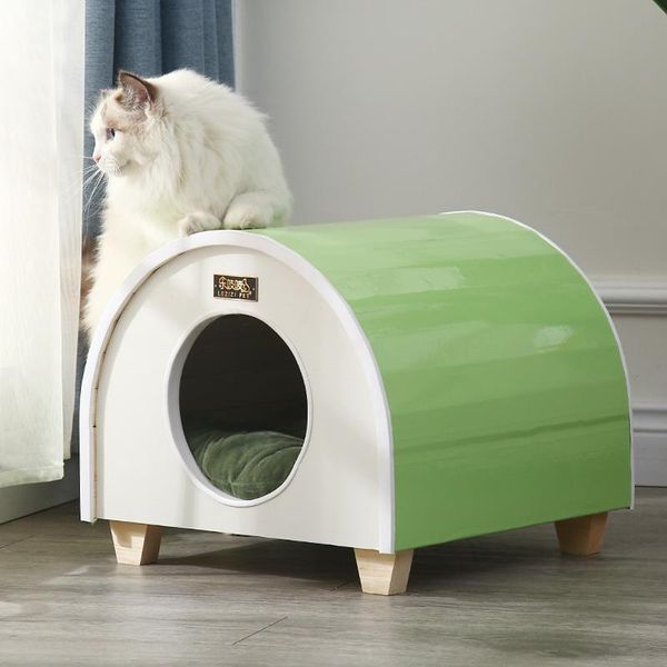 

cat beds & furniture four seasons universal solid wood nest warm in winter and can be disassembled washed cat's pet supplies