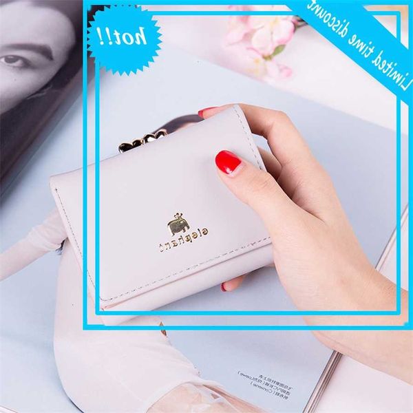 

women short wallets cute animal printed pu leer letter hasp card holders fashion money bag small wallet, Red;black