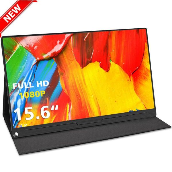 

monitors 2021 15.6 inch fhd ultra slim hdr portable monitor ips 1920x1080 screen usb type c display for pc lapps4